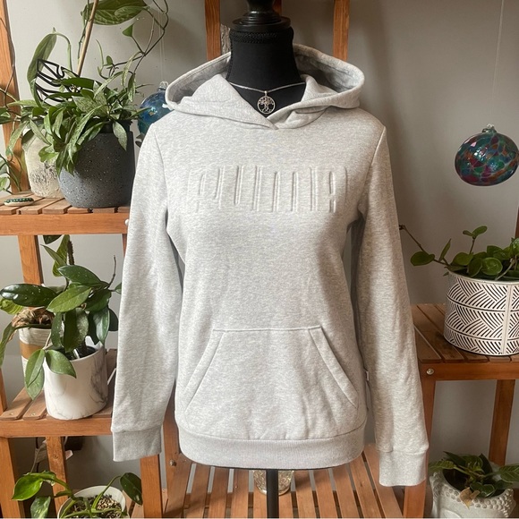 Puma NWOT Light Heather Grey Pullover Hoodie - Picture 1 of 9